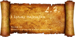 Liptay Hajnalka névjegykártya