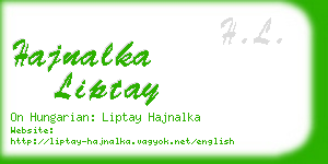 hajnalka liptay business card